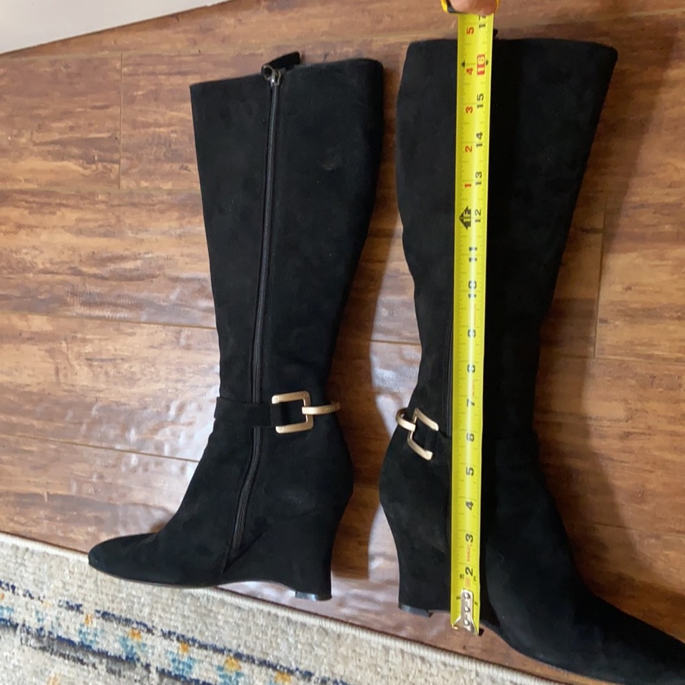 Hugo Boss Suede Wedge Zipup Boots - Picture 10 of 17